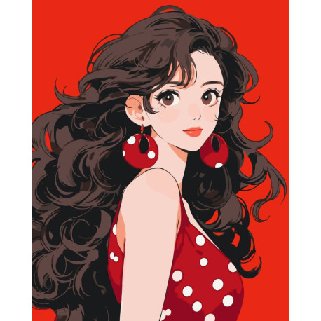 Картина за номерами Anime girl 40х50 см 10132-AC