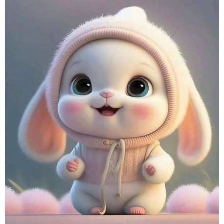 Алмазна мозаїка Милий зайчик 20*20см