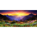 Алмазна мозаїка Гірський захід  без підрамника, 30*40см