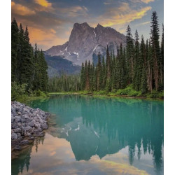 Алмазна мозаїка Озеро серед гір без підрамника, 30*40см