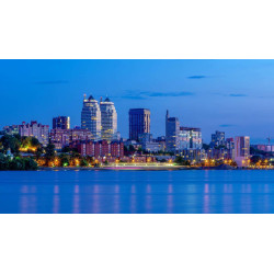 Алмазна мозаїка Нічне місто на березі річки 40*50см