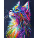 Алмазна мозаїка Яскравий котик 40х50