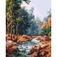 Картина за номерами Карпатський водограй 40х50 см КНО2882