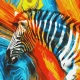 Картина за номерами Кольорова зебра 50*50см КНО4269