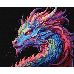 Картина за номерами Барвистий дракон 40x50 см КНО5113
