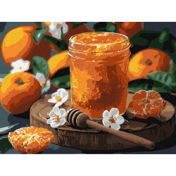 Картина за номерами Мандариновий мед 30х40 см КНО5698