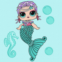 Картина за номерами L.O.L. Surprise! Mermaids Queen Bee 40х40 см КНО6265