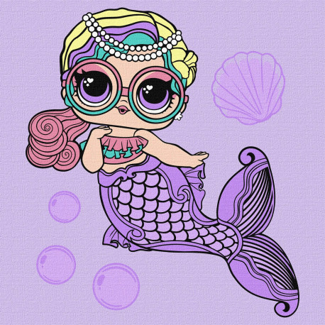 Картина за номерами L.O.L. Surprise! Mermaids Miss Sea 40х40 см КНО6263