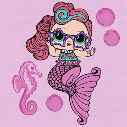 Картина за номерами  L.O.L. Surprise! Mermaids Waves 40х40 см КНО6266