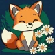 Картина за номерами Гарна лисичка 25*25см КНО6299