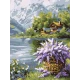 Картина за номерами Бузковий кошик 30х40см КНО6357