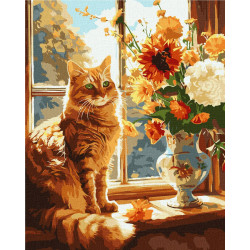 Картина за номерами Рудий котик 40х50 см