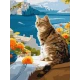 Картина за номерами  Мрійливий котик 30х40 см КНО 6608