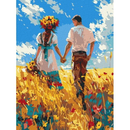 Картина за номерами Прогулянка закоханих 30х40см КНО8453
