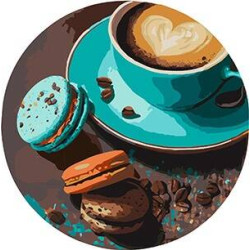 Картина за номерами Кавова мрія d33 см   КНО-R1033