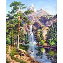 Алмазна мозаїка Водоспад 40*50 см 187000