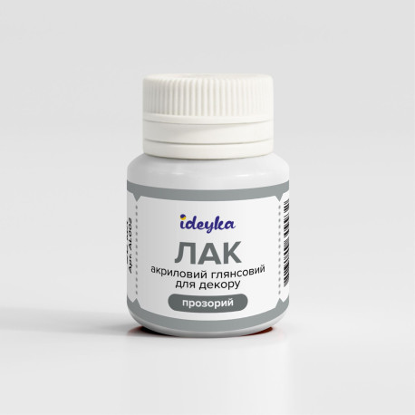 Лак акриловий глянсовий для декору (прозорий) 20мл