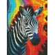 Алмазна мозаїка Райдужна зебра 30х40см AMO7864