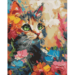 Алмазна мозаїка Пухнастий котик 40х50см AMO7994