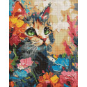 Алмазна мозаїка Пухнастий котик 40х50см AMO7994