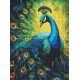 Алмазна мозаїка Витончений павич  30х40см AMO8142