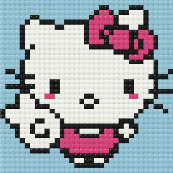 Алмазна мозаїка міні. Hello Kitty (Хелоу Кітті)  10*10 см ODM 0111