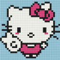 Алмазна мозаїка міні. Hello Kitty (Хелоу Кітті)  10*10 см ODM 0111