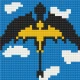 Алмазна мозаїка міні. Крила дракона 10*10 см ODM 0129