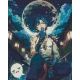 Алмазна мозаїка Аніме. Геншин імпакт Сяо на тлі місяця 40*50 см OD 30150 dp-a