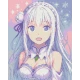 Алмазна мозаїка Аніме. Емілія re-zero 40*50 см OD 6013