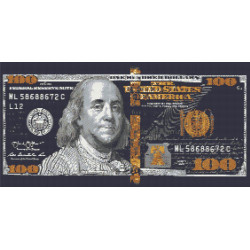 Алмазна мозаїка Франклін, долар  40*80 см OD 5100
