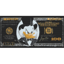 Алмазна мозаїка Герої кіно. Скрудж Макдак долар чорний 40*80 см OD 3287