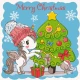 Картина за номерами Єдиноріжка з ялинкою 30*30см 15554-AC