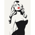 Картина за номерами Lady in black лак 30*40см