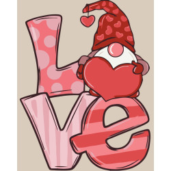 Картина за номерами Гномик LOVE  40*50см 16130-AC