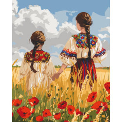 Картина за номерами Україночки лак 40*50см