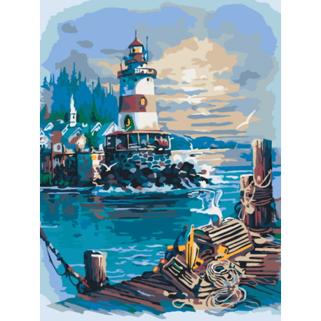 Картина за номерами Маяк лак 30*40см
