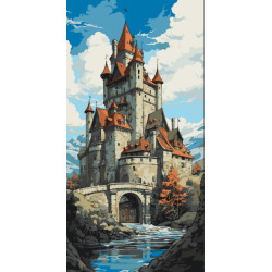 Картина за номерами Казковий замок 40*80см