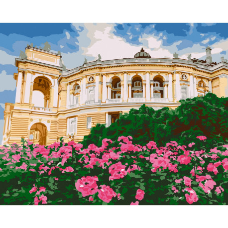 Картина за номерами Одеса. Оперний театр лак 40*50см