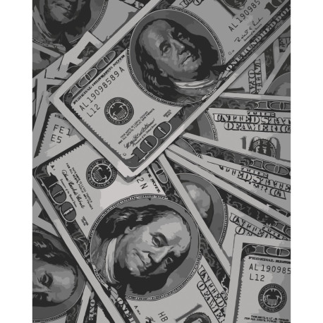 Картина за номерами Money лак 40*50см