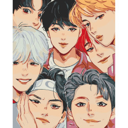 Картина за номерами BTS. ANIME ART 40х50 см 10277-AC