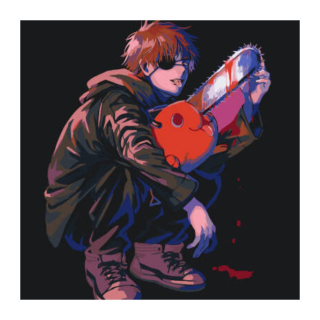 Картина за номерами Chainsaw-man  40х40 см 16081-AC