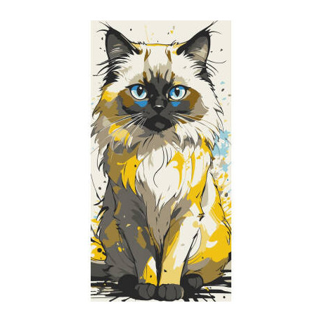 Картина за номерами Гарний котик лак 40*80см
