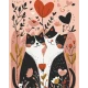 Картина за номерами Котяче кохання лак 40*50см