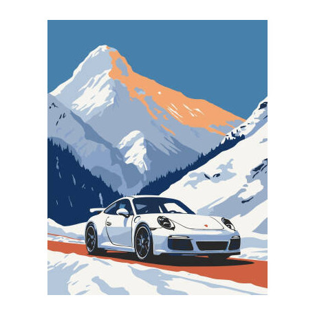 Картина за номерами Porsche 911 лак 40*50см