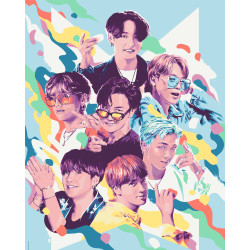 Картина за номерами Аніме, K-Pop, BTS (БТС) 40*50 см LW 3288