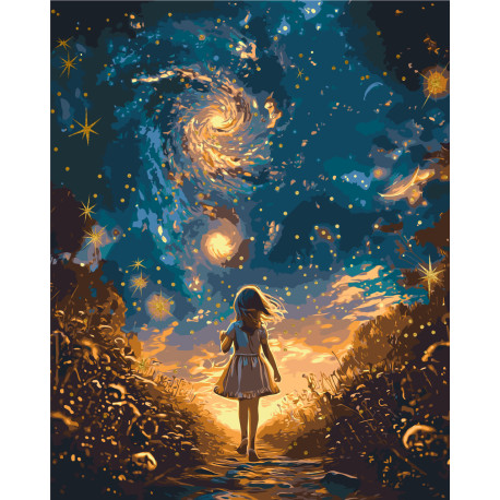 Картина за номерами Місячне сяйво. Космос 40*50 см LW 3299