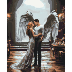 Картина за номерами Люди. Кохання янгола 40*50 см LW 32790