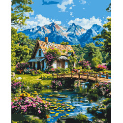 Картина за номерами Пейзаж. Альпійська гармонія 40*50 см LW 3492
