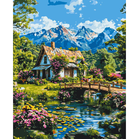 Картина за номерами Пейзаж. Альпійська гармонія 40*50 см LW 3492